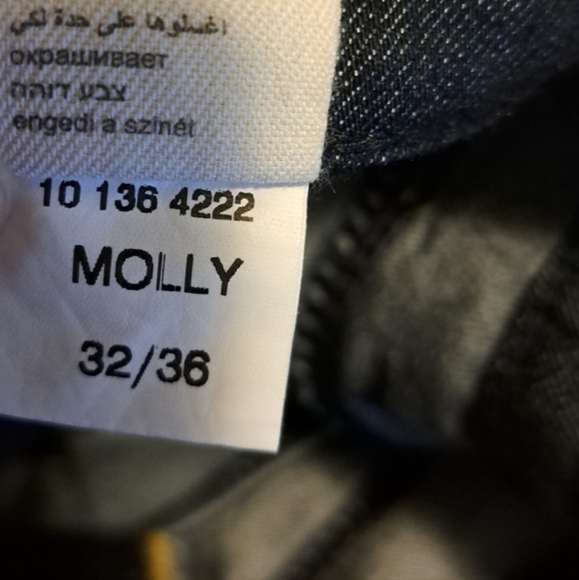 Mavi Womens Jeans 32Wx36L Mid Rise Classic Boot Cut Stretch Dark Blue Molly - Picture 11 of 11